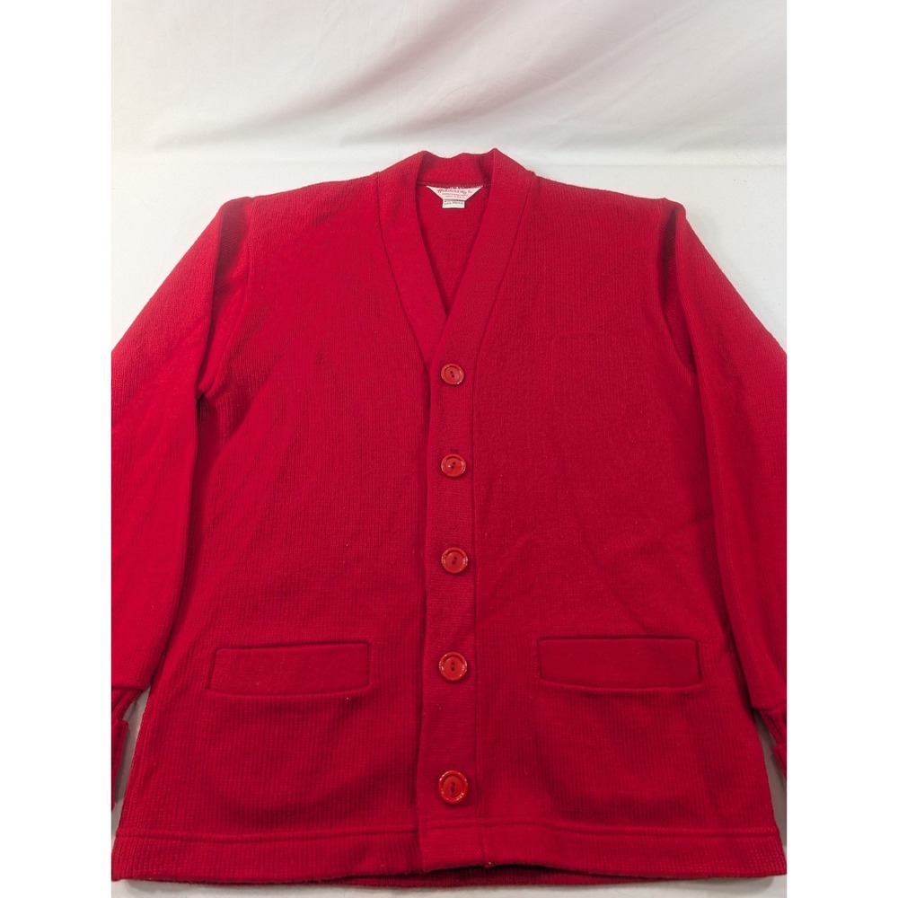 Vtg Hatcher MFG Sweater Acrylic Heavy Cardigan Sweater Heavy Size 40 USA Medium
